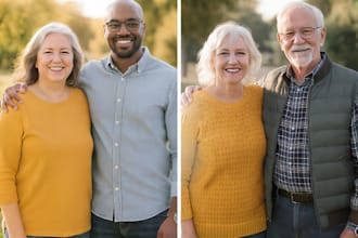 add deceased loved one to family photo, realistic photoshop edit