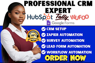 setup tally surveys wufoo google form automation hubspot crm zapier integration