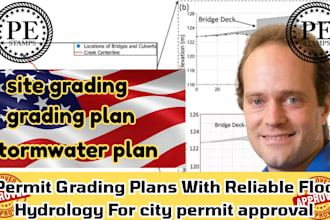 do civil engineering grading plan drawing flood hydrology hydraulics