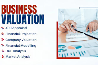 do business valuation, due diligence,409a,dcf appraisal report,startup valuation