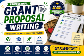 write a winning grant proposal for nonprofit, daycare, or startup funding