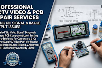 fix cctv no video signal and troubleshoot camera pcb and image output issues