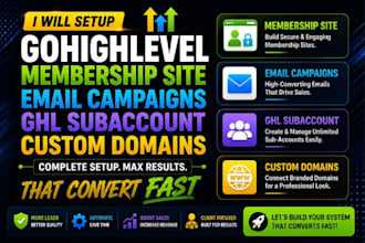 setup gohighlevel membership site email campaigns ghl subaccount custom domains
