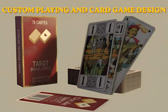 create unique playing cards, party, tarot, poker, and board game design