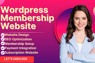 build a paid membership website with subscription and user login system