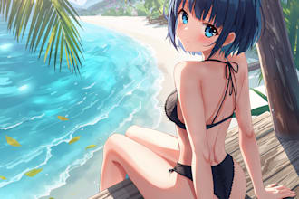 create custom anime art, anime character, or anime illustration