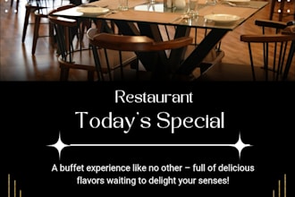 design luxury restaurant social media posts