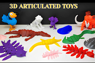 model cute 3d flexi toy articulated model fidget toy 3d dragon bjd model stl obj