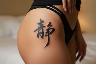 create custom calligraphy tattoo designs for you