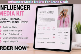 create a professional influencer media kit epk for brand deals
