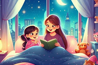 illustrate a personalized bedtime affirmation storybook for black kids