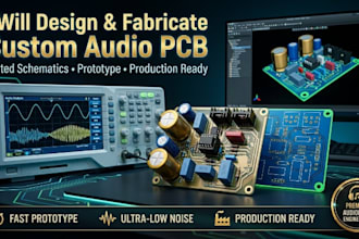 design and fabricate custom audio pcb with tested schematic and prototupe