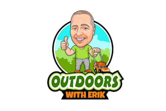 design a overgrown lawn logo for huge social media creator