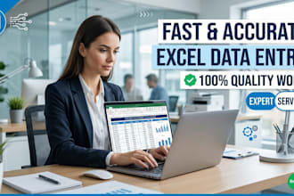 do excel data entry, cleaning and basic data analysis