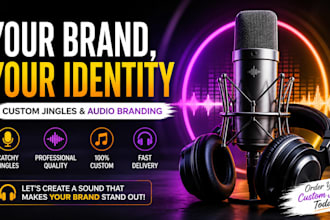 create a custom jingle, radio jingle, podcast intro outro, commercial music