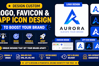 design custom logo, favicon and app icon design to boost your brand