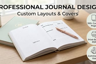 design journals, workbook design digital fillable pdf lead magnet book design
