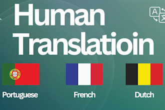 translate in french, dutch and portuguese