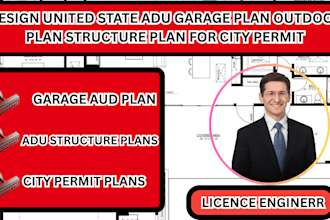 design united state adu garage plan outdoor plan structure plan for city permit