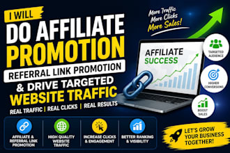 do affiliate promotion, referral link promotion, affiliate website traffic