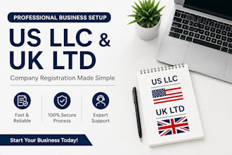 set up US llc for non residents and help you start your business remote