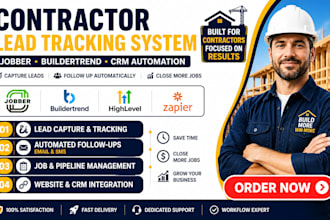 set up contractor lead tracking system jobber buildertrend CRM automation