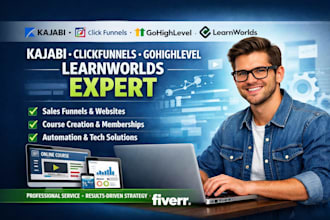 be your kajabi, clickfunnels, gohighlevel, or learnworlds website and course