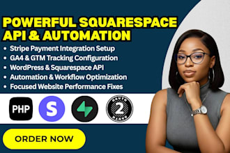 build squarespace website fix API integration ga4 GTM stripe wordpress API