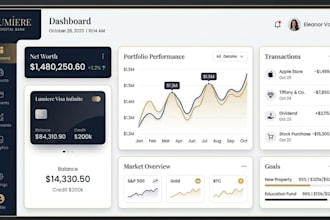 create luxury and modern UI UX design
