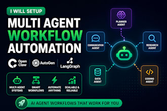 setup multi agent workflow automation open claw autogen langgraph ai developer