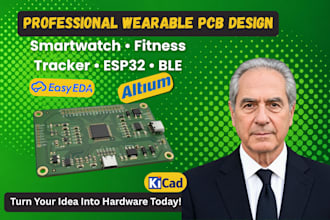 do wearable pcb design smartwatch fitness tracker esp32 ble nrf52 esp8266