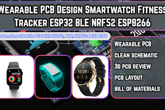 do wearable pcb design smartwatch fitness tracker esp32 ble nrf52 esp8266