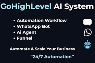 setup gohighlevel ai agent, ai sales funnel, and ghl whatsapp ai bot