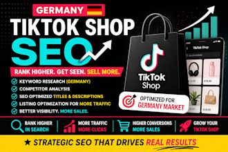 do germany tiktok shop SEO, product listing optimization and ranking for sales