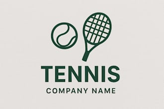 create amazing tennis logo with unlimited revisions