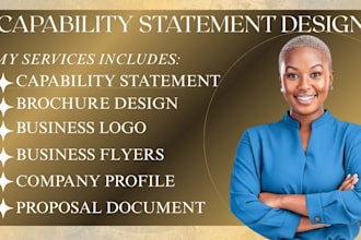 design a government contract capability statement, flyer,  brochure and logo