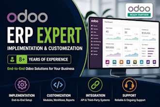 be your odoo expert for erp implementation, customization