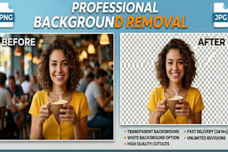 do professional photo background removal and transparent png
