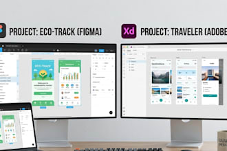create UI UX using figma and adobe xd