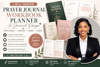 design prayer journal, workbook, planner journal design