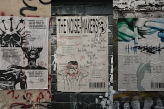 design a unique mixed media poster for your music