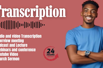 do audio, video interview to text