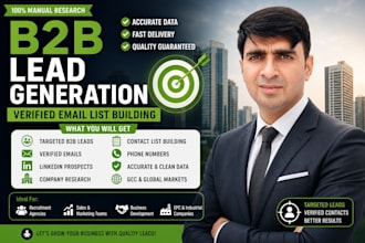 build targeted b2b leads, linkedin prospect lists, and verified email lists