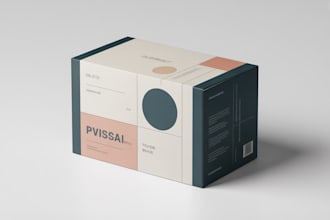 design creative box, pouch and label packaging design