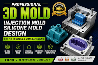 3d mold, injection mold, and silicone mold for manufacturing and 3d printing