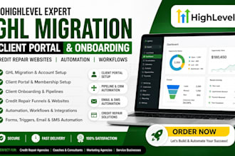 do ghl migration, ghl client portal, credit repair websites, client onboarding