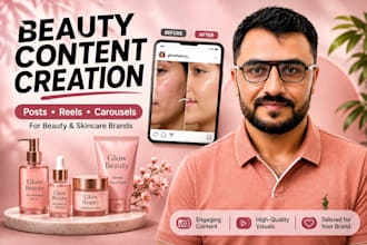 create beauty and skincare social media content