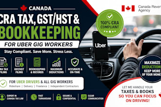 file canada cra tax, gst hst and bookkeeping for uber gig workers