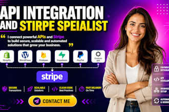 fix and integrate payment API, stripe, supabase, firebase, shopify and wordpress