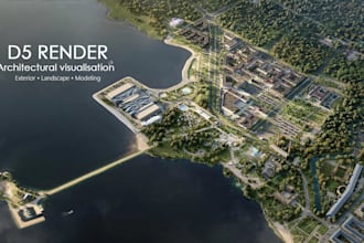 create ultra realistic d5 render architecture visualization fast